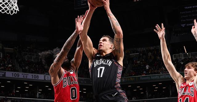 B体育官方入口-小波特26+7武切维奇19+6 篮网险胜公牛结束五连败